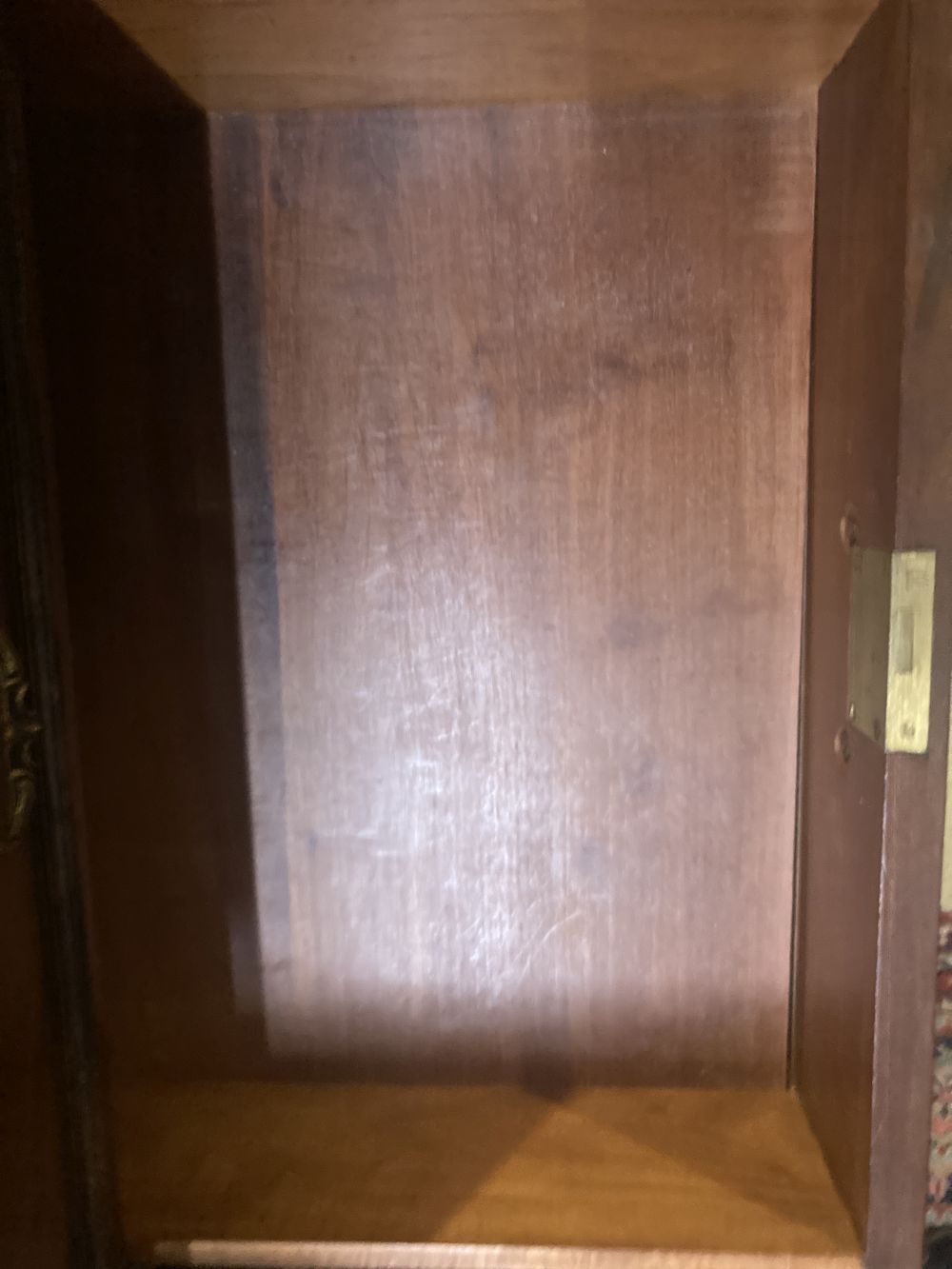 A late Victorian mahogany pedestal partners desk, width 168cm depth 99cm height 83cm